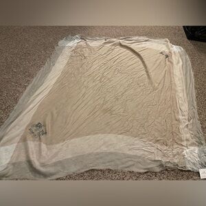 Coach Beige and Cream Throw Blanket